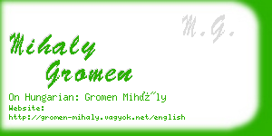 mihaly gromen business card